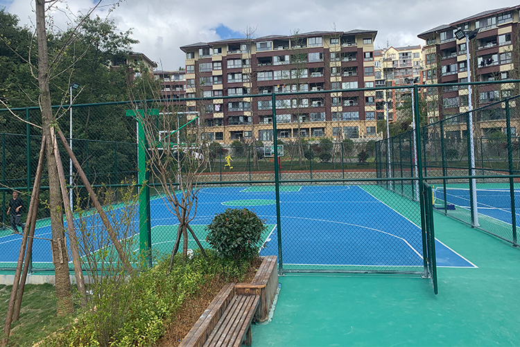 贵州丙烯酸蓝球场施工